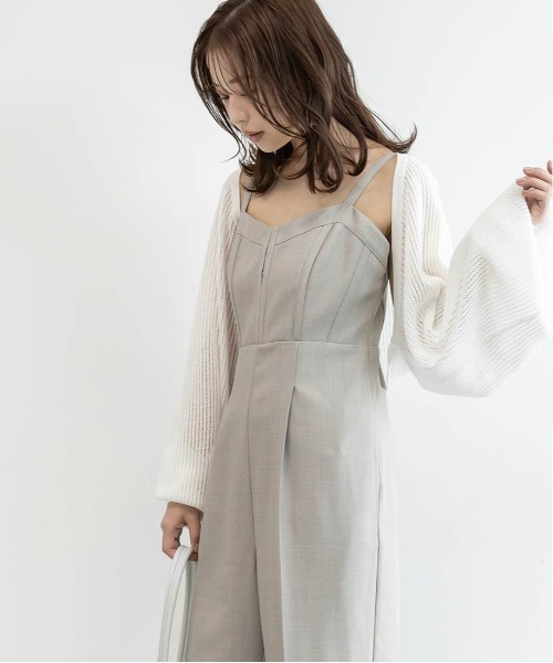 RANDA(ランダ)の「ビスチェライクロンパース(サロペット/オーバーオール・レディース・ブラウン/ピンク/グレー・1/0)」の18枚目の写真