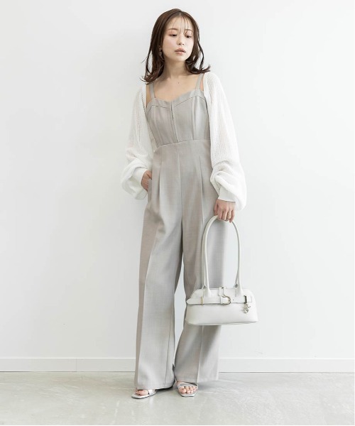 RANDA(ランダ)の「ビスチェライクロンパース(サロペット/オーバーオール・レディース・ブラウン/ピンク/グレー・1/0)」の21枚目の写真