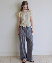 Natural stripe pants [KNSS08PT02]_Gray