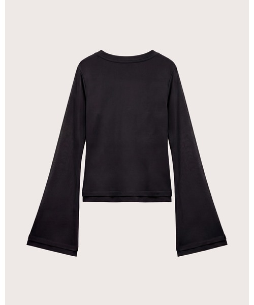 kiehtova(キエトヴァ)の「【kiehtova】CLEAN SILHOUETTE VTOPS/クリーン シルエット ブイトップス(Tシャツ/カットソー・レディース・ブラック/アイボリー/アッシュ・FREE)」の14枚目の写真