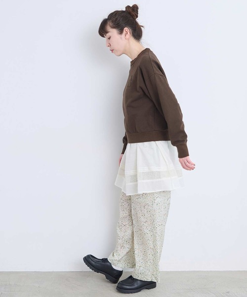 l'atelier du savon(アトリエドサボン)の「メッシュレース my favoriteブラウス(シャツ/ブラウス・レディース・ブラック/アイボリー・FREE)」の21枚目の写真