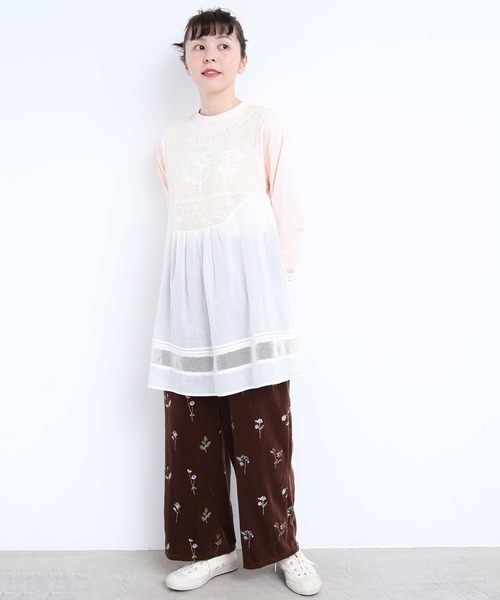 l'atelier du savon(アトリエドサボン)の「メッシュレース my favoriteブラウス(シャツ/ブラウス・レディース・ブラック/アイボリー・FREE)」の13枚目の写真