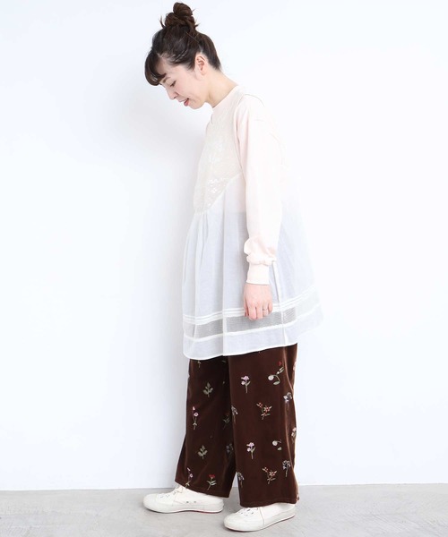l'atelier du savon(アトリエドサボン)の「メッシュレース my favoriteブラウス(シャツ/ブラウス・レディース・ブラック/アイボリー・FREE)」の12枚目の写真