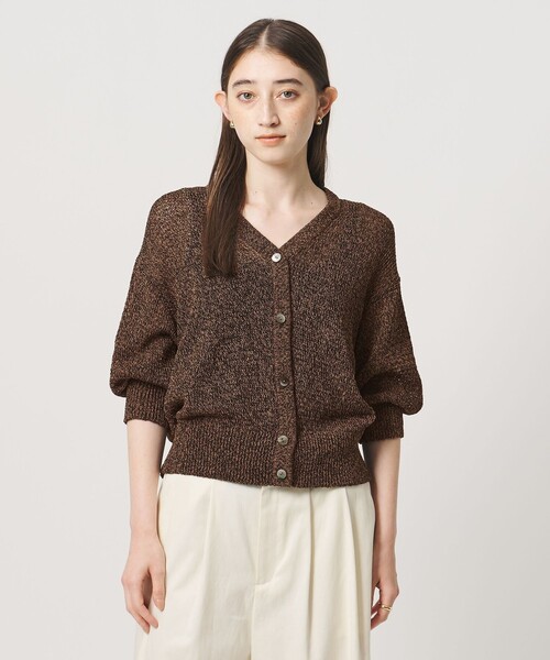 UNITED ARROWS(ユナイテッドアローズ)の「ペーパー ハーフスリーブ カーディガン(カーディガン/ボレロ・レディース・ロイヤルブルー/ダークブラウン/ナチュラル・FREE)」の1枚目の写真