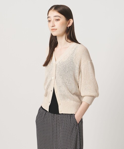 UNITED ARROWS(ユナイテッドアローズ)の「ペーパー ハーフスリーブ カーディガン(カーディガン/ボレロ・レディース・ロイヤルブルー/ダークブラウン/ナチュラル・FREE)」の15枚目の写真
