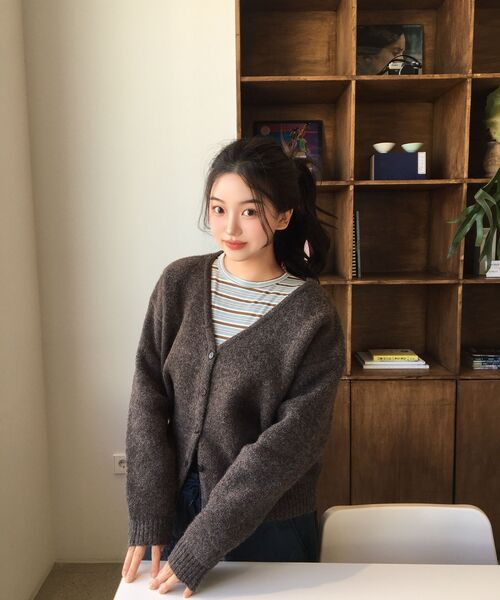 MICHIKO LONDON(ミチコ ロンドン)の「ヘビーウールニットカーディガンディープブラウン(カーディガン/ボレロ・レディース・その他・FREE)」の10枚目の写真
