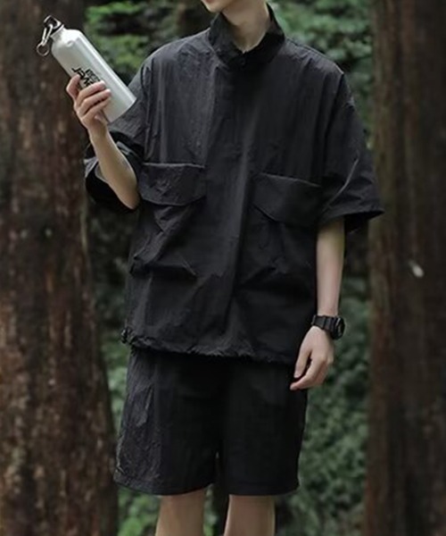 KELVIN(ケルヴァン)の「Tech Half Zip Setup テックハーフジップセットアップ(セットアップ・メンズ・ブラック・MEDIUM/LARGE)」の4枚目の写真