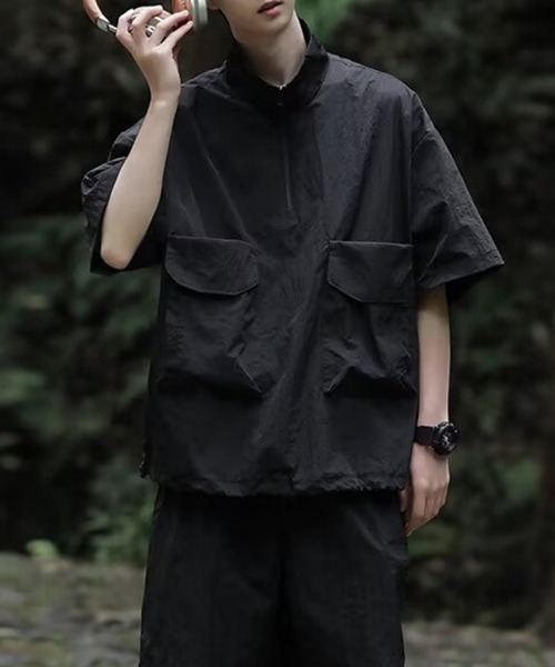 KELVIN(ケルヴァン)の「Tech Half Zip Setup テックハーフジップセットアップ(セットアップ・メンズ・ブラック・MEDIUM/LARGE)」の5枚目の写真
