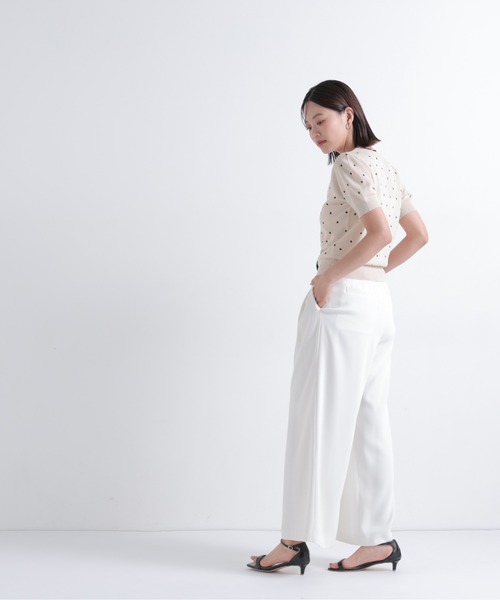 NATURAL BEAUTY BASIC(ナチュラルビューティーベーシック)の「ドットシアーカーディガン(カーディガン/ボレロ・レディース・ピンク系その他2/グレー系その他/ホワイト系その他・フリ-)」の6枚目の写真