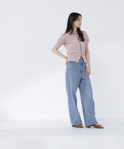 NATURAL BEAUTY BASIC(ナチュラルビューティーベーシック)の「ドットシアーカーディガン(カーディガン/ボレロ・レディース・ピンク系その他2/グレー系その他/ホワイト系その他・フリ-)」の20枚目の写真