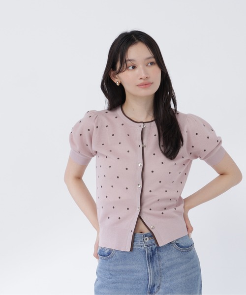 NATURAL BEAUTY BASIC(ナチュラルビューティーベーシック)の「ドットシアーカーディガン(カーディガン/ボレロ・レディース・ピンク系その他2/グレー系その他/ホワイト系その他・フリ-)」の21枚目の写真
