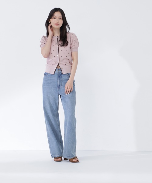 NATURAL BEAUTY BASIC(ナチュラルビューティーベーシック)の「ドットシアーカーディガン(カーディガン/ボレロ・レディース・ピンク系その他2/グレー系その他/ホワイト系その他・フリ-)」の22枚目の写真