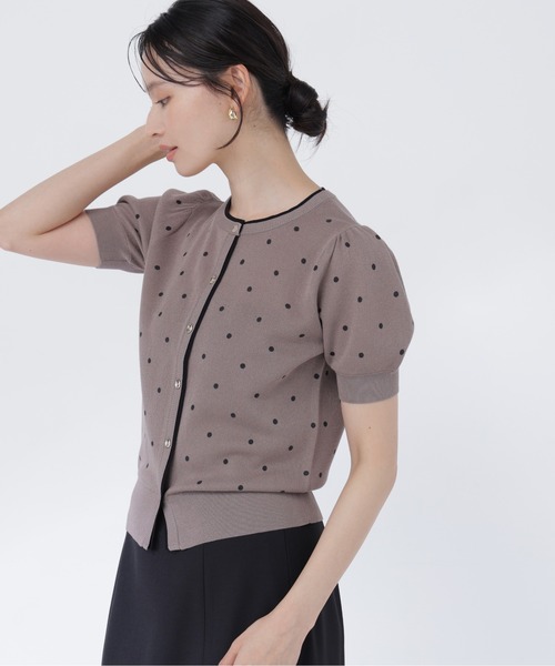 NATURAL BEAUTY BASIC(ナチュラルビューティーベーシック)の「ドットシアーカーディガン(カーディガン/ボレロ・レディース・ピンク系その他2/グレー系その他/ホワイト系その他・フリ-)」の13枚目の写真