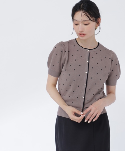 NATURAL BEAUTY BASIC(ナチュラルビューティーベーシック)の「ドットシアーカーディガン(カーディガン/ボレロ・レディース・ピンク系その他2/グレー系その他/ホワイト系その他・フリ-)」の15枚目の写真