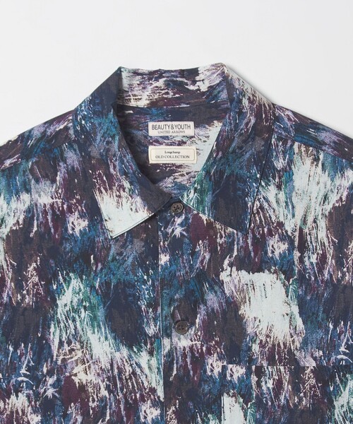BEAUTY&YOUTH UNITED ARROWS(ビューティーアンドユースユナイテッドアローズ)の「ロンシャン ブラッシュド パターン キャンプ シャツ GRANDE型(シャツ/ブラウス・メンズ・ネイビー・S/M/L/XL)」の18枚目の写真