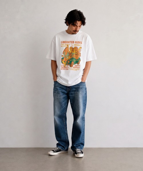 INTERPLAY(インタープレイ)の「【INTERPLAY】Happy Hippie S/S Tee Shirt(Tシャツ/カットソー・メンズ・ホワイト/ナチュラル・X-LARGE/MEDIUM)」の2枚目の写真