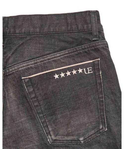 uniform experiment(ユニフォームエクスペリメント)の「DAMAGED DENIM REGULAR-FIT JEANS(デニムパンツ・メンズ・インディゴブルー/ブラック・1/2/3/4)」の8枚目の写真