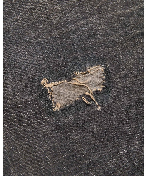 uniform experiment(ユニフォームエクスペリメント)の「DAMAGED DENIM REGULAR-FIT JEANS(デニムパンツ・メンズ・インディゴブルー/ブラック・1/2/3/4)」の10枚目の写真