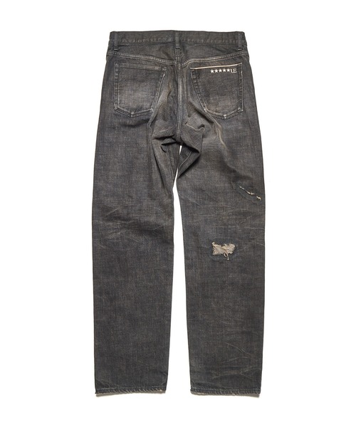 uniform experiment(ユニフォームエクスペリメント)の「DAMAGED DENIM REGULAR-FIT JEANS(デニムパンツ・メンズ・インディゴブルー/ブラック・1/2/3/4)」の5枚目の写真