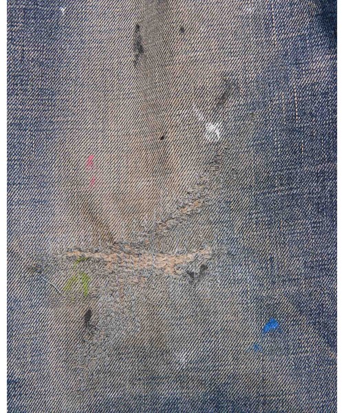 uniform experiment(ユニフォームエクスペリメント)の「DAMAGED DENIM REGULAR-FIT JEANS(デニムパンツ・メンズ・インディゴブルー/ブラック・1/2/3/4)」の18枚目の写真
