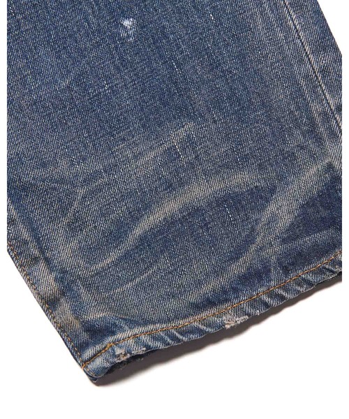 uniform experiment(ユニフォームエクスペリメント)の「DAMAGED DENIM REGULAR-FIT JEANS(デニムパンツ・メンズ・インディゴブルー/ブラック・1/2/3/4)」の19枚目の写真