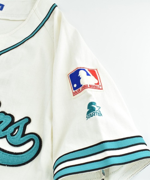 NBA/NFL/NHL/MLB(エヌビーエーエヌエフエルエヌエイチエルエムエルビー)の「【USED】90’s STARTER “MLB Miami Marlins” ベースボール ゲームシャツ(シャツ/ブラウス・メンズ・ホワイト・MEDIUM)」の4枚目の写真