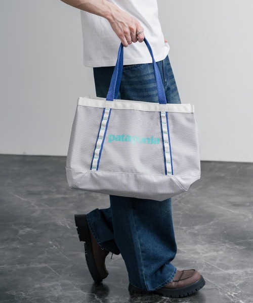 patagonia(パタゴニア)の「Patagonia パタゴニア BLACK HOLE TOTE 25L 大容量トートバッグ 無地/花柄(トートバッグ・メンズ・ホワイト/ブラック系/ブラック・FREE)」の5枚目の写真