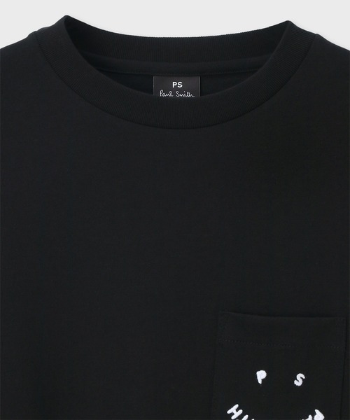 PS Paul Smith（ピーエスポールスミス）の「ウィメンズ "Happy" ロングスリーブTシャツ / 165406 234VE（Tシャツ/カットソー・レディース・ブラック・2L/MEDIUM）」の2枚目の写真