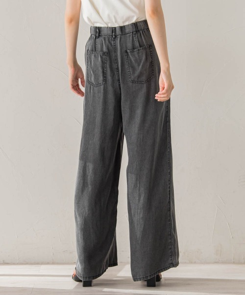 Droite lautreamont(ドロワットロートレアモン)の「Air DENIM ワイドパンツ(デニムパンツ・レディース・ブラック/ブルー/ライトグレー・S/M)」の14枚目の写真