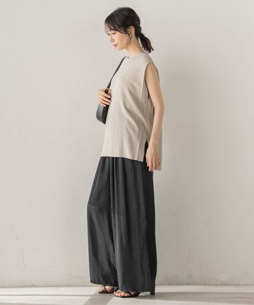 Droite lautreamont(ドロワットロートレアモン)の「Air DENIM ワイドパンツ(デニムパンツ・レディース・ブラック/ブルー/ライトグレー・S/M)」の10枚目の写真