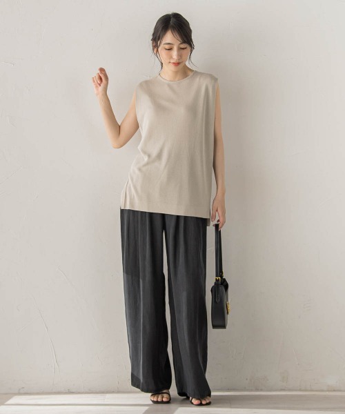 Droite lautreamont(ドロワットロートレアモン)の「Air DENIM ワイドパンツ(デニムパンツ・レディース・ブラック/ブルー/ライトグレー・S/M)」の9枚目の写真