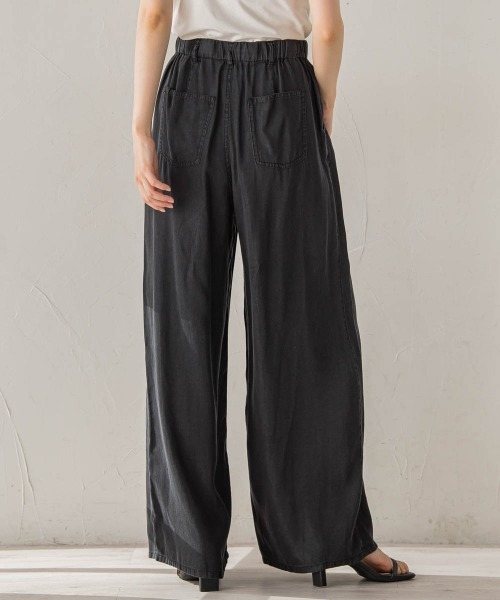 Droite lautreamont(ドロワットロートレアモン)の「Air DENIM ワイドパンツ(デニムパンツ・レディース・ブラック/ブルー/ライトグレー・S/M)」の7枚目の写真