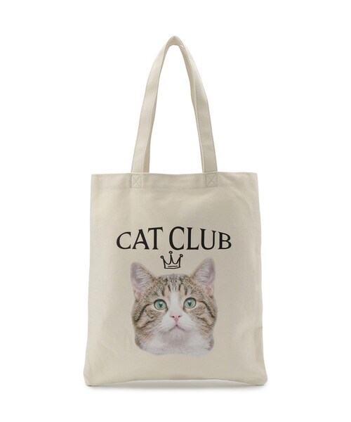 ITS'DEMO（イッツデモ）の「CAT CLUBキャンバストート（トートバッグ・レディース・ブラック系/グリーン系その他2/ワイン系6/ワイン系・00）」の14枚目の写真