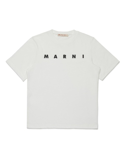 MARNI（マルニ）の「MARNI（マルニ）Kids & Junior ロゴ半袖Tシャツカットソー（Tシャツ/カットソー・キッズ・マスタード/ライトピンク/ブラウン/ホワイト・10Y/14Y/4Y/12Y/8Y/6Y）」の2枚目の写真