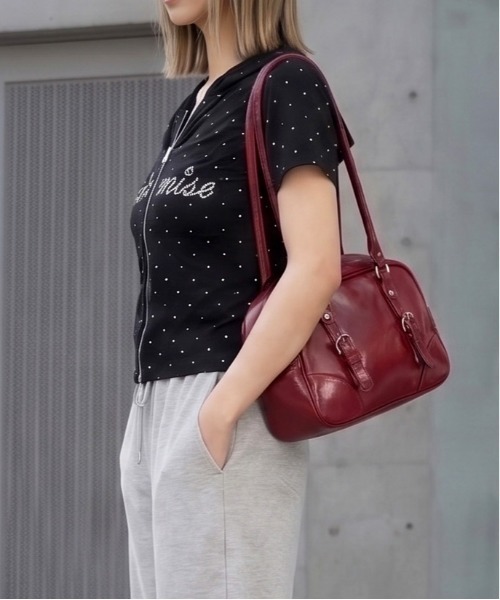FUN（ファン）の「ストーンチビジップカットソー（Tシャツ/カットソー・レディース・ブラック/グレー/その他/ドット・FREE）」の5枚目の写真