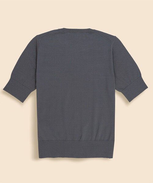 BROOKS BROTHERS(ブルックスブラザーズ)の「【Double B Collection】 キュプラ/ナイロン BBロゴ ショートスリーブセーター(ニット/セーター・レディース・グレー・SMALL/MEDIUM/LARGE/X-SMALL)」の2枚目の写真
