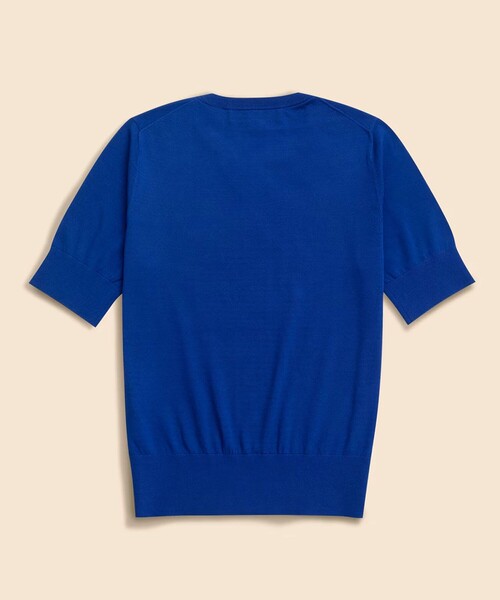 BROOKS BROTHERS（ブルックスブラザーズ）の「【Double B Collection】 キュプラ/ナイロン　BBロゴ　ショートスリーブセーター（ニット/セーター・レディース・グレー・SMALL/MEDIUM/LARGE/X-SMALL）」の6枚目の写真