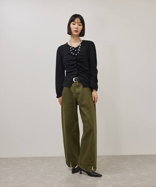 ADAM ET ROPE'(アダムエロペ)の「ナロースクエアパンプス(パンプス・レディース・ホワイト系その他5/ブラック・24.5/23/24/23.5)」の6枚目の写真