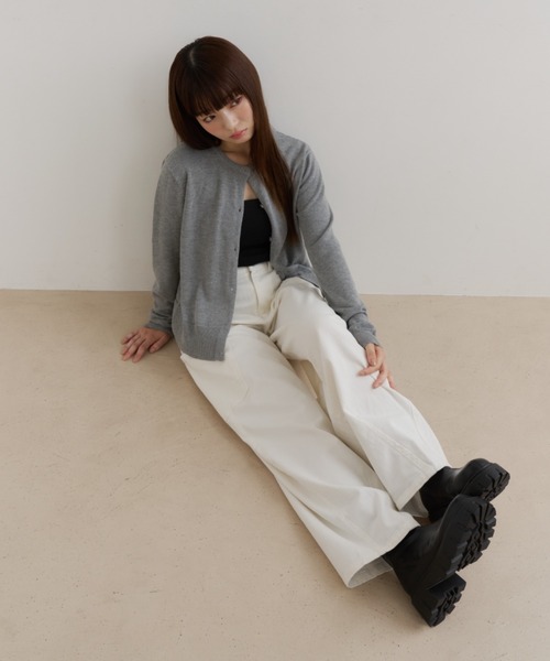 haek(ハク)の「barrel-leg pants/バレルレッグパンツ(その他パンツ・レディース・ブラック/ホワイト・SMALL/MEDIUM)」の20枚目の写真