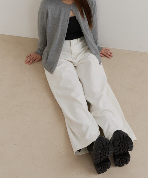 haek(ハク)の「barrel-leg pants/バレルレッグパンツ(その他パンツ・レディース・ブラック/ホワイト・SMALL/MEDIUM)」の21枚目の写真
