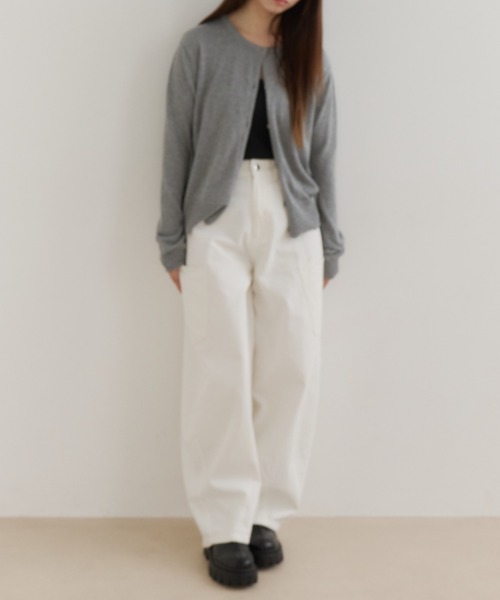 haek(ハク)の「barrel-leg pants/バレルレッグパンツ(その他パンツ・レディース・ブラック/ホワイト・SMALL/MEDIUM)」の14枚目の写真