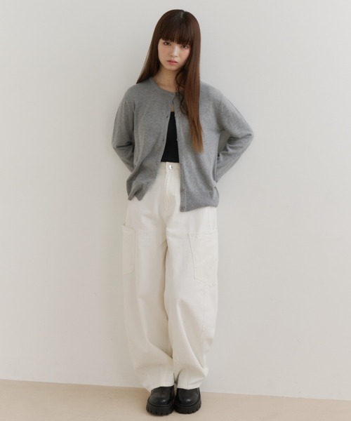 haek(ハク)の「barrel-leg pants/バレルレッグパンツ(その他パンツ・レディース・ブラック/ホワイト・SMALL/MEDIUM)」の11枚目の写真