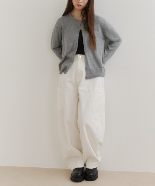 haek(ハク)の「barrel-leg pants/バレルレッグパンツ(その他パンツ・レディース・ブラック/ホワイト・SMALL/MEDIUM)」の15枚目の写真