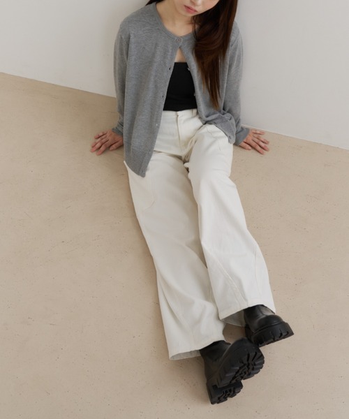 haek(ハク)の「barrel-leg pants/バレルレッグパンツ(その他パンツ・レディース・ブラック/ホワイト・SMALL/MEDIUM)」の22枚目の写真