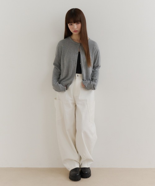 haek(ハク)の「barrel-leg pants/バレルレッグパンツ(その他パンツ・レディース・ブラック/ホワイト・SMALL/MEDIUM)」の9枚目の写真