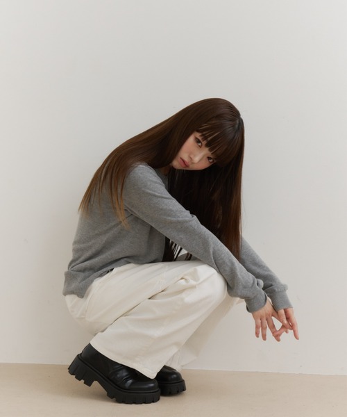 haek(ハク)の「barrel-leg pants/バレルレッグパンツ(その他パンツ・レディース・ブラック/ホワイト・SMALL/MEDIUM)」の19枚目の写真
