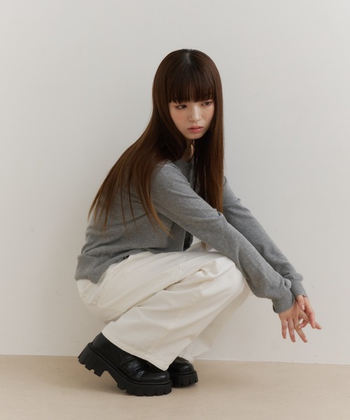 haek(ハク)の「barrel-leg pants/バレルレッグパンツ(その他パンツ・レディース・ブラック/ホワイト・SMALL/MEDIUM)」の18枚目の写真