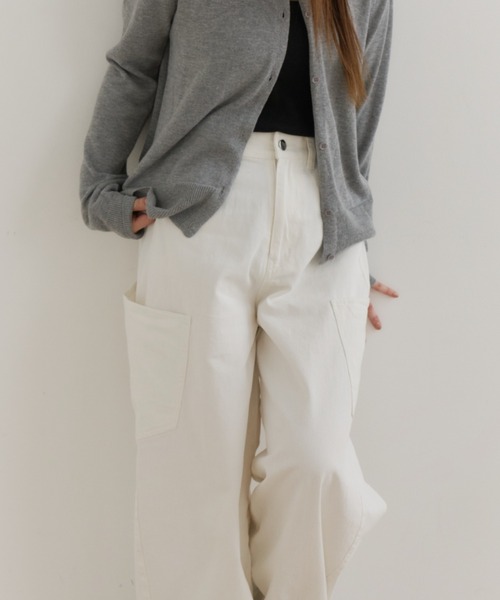 haek(ハク)の「barrel-leg pants/バレルレッグパンツ(その他パンツ・レディース・ブラック/ホワイト・SMALL/MEDIUM)」の8枚目の写真