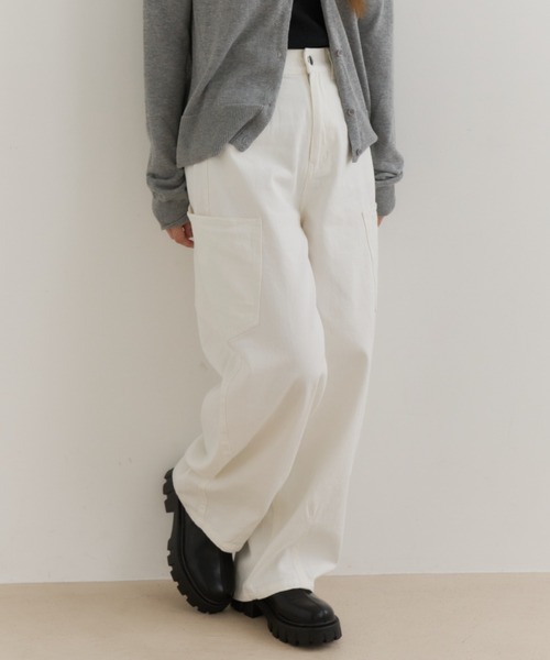 haek(ハク)の「barrel-leg pants/バレルレッグパンツ(その他パンツ・レディース・ブラック/ホワイト・SMALL/MEDIUM)」の6枚目の写真