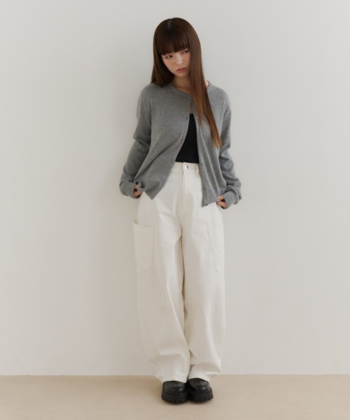 haek(ハク)の「barrel-leg pants/バレルレッグパンツ(その他パンツ・レディース・ブラック/ホワイト・SMALL/MEDIUM)」の10枚目の写真